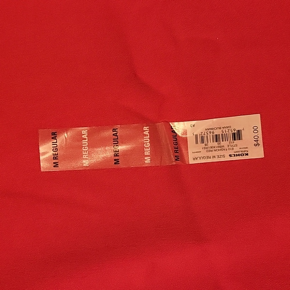 Nwt Dana Buchman red pull on capris - Picture 2 of 7